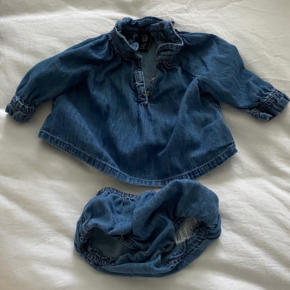GAP Denim Blue Two-Piece Baby Matching Set